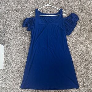 MSK Royal Blue Cold-Shoulder Dress